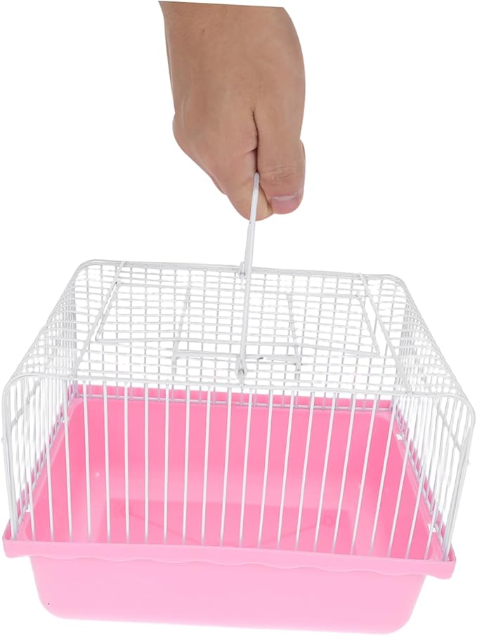 ibasenice Portable Bird Cage for Lovebirds Small Pet Carrier Cage for Travel Abs Plastic Easy to