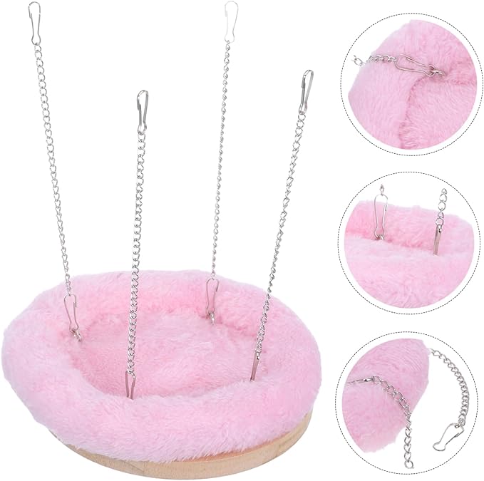 Sosoport Parrot Winter Nest Birdcage Hanging Bed Cozy Bird Hammock Material Bird Bed for Small Pets