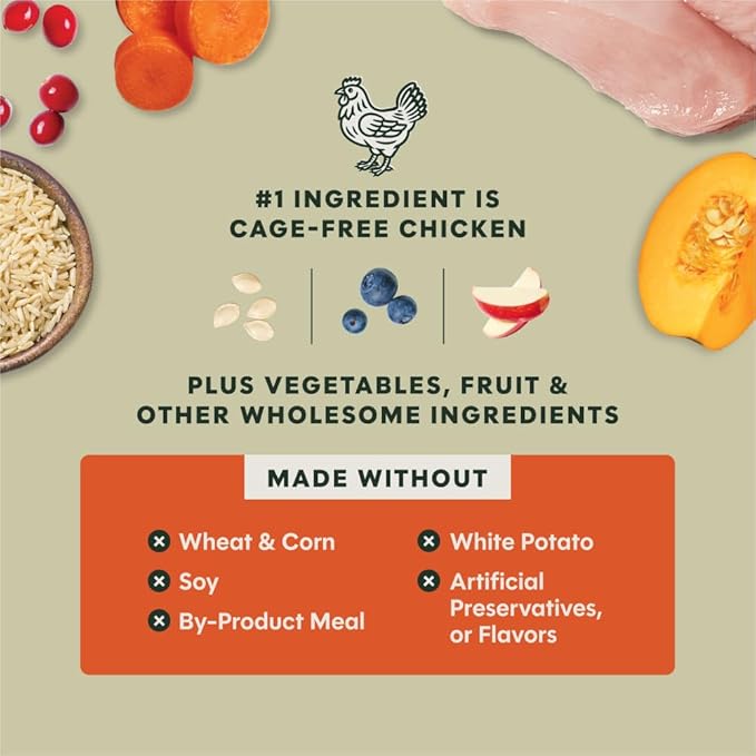 Instinct RawBoost Gut Health, Natural Dry Dog Food with Freeze-Dried Pieces, Whole Grain Recipe- Real Chicken and Brown Rice, 3.5 lb. Bag