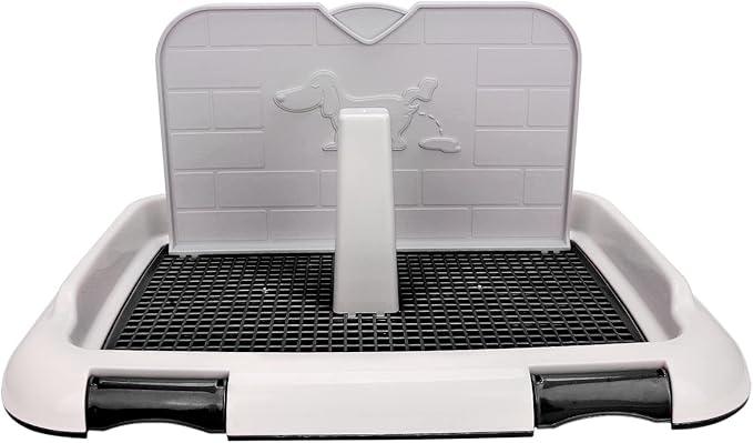 Dog Toilet Indoor Training Pad for Puppies, Leakproof Potty Tray for Cats, Scheduled Urination for Dog, Suitable for Small Pets, Made of HighQuality Plastic, 18.3 X 13.9 X 9.3in (Black)