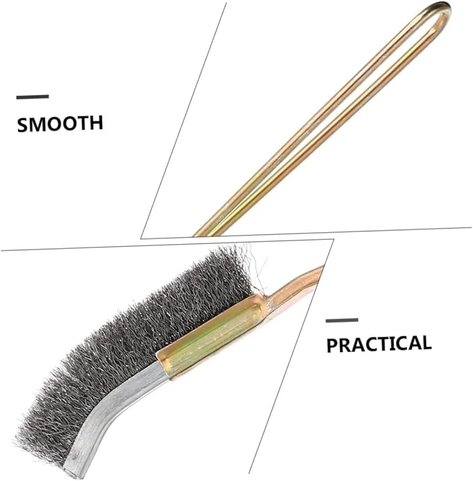 ORFOFE 2pcs Handle Bird Cage Cleaning Brush Copper Wire Pet Supplies for Parrot and Birds Easy to Lightweight Design