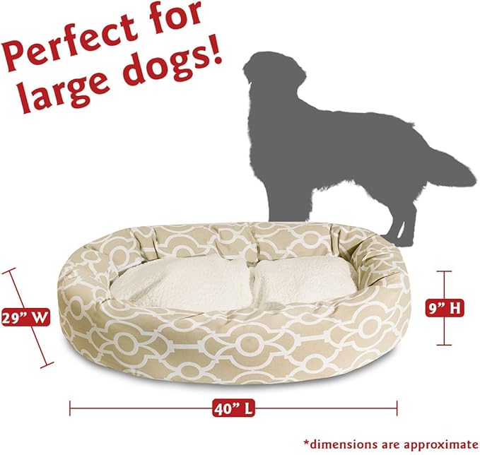 Majestic Pet 40" Athens Sand Sherpa Bagel Bed