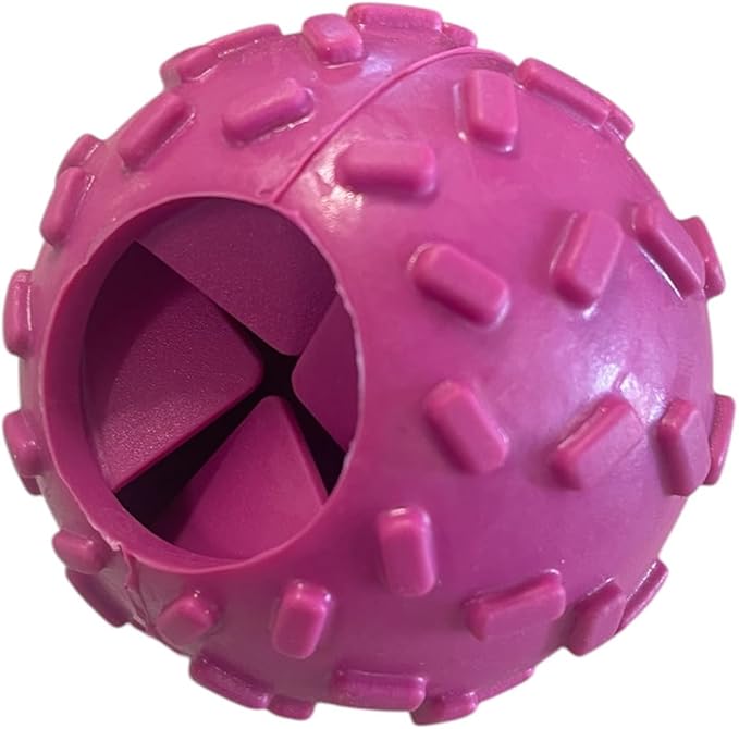 Challenging Treat-Dispensing Ball for Pigs Piglets Dogs Rabbits Cats and Other Small Animals – Mental Stimulation and Playtime Fun (Maroon)