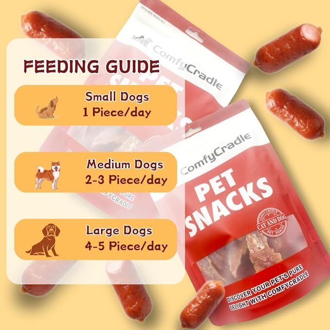 Real Duck Sausage Training Treats, Wholesome & Savory Rewards for Dogs (Duck,7.05 Ounce(Pack of 1))