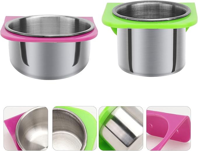 balacoo 1set Portable Parrot Food Cup Lightweight Feeder for Birds Multi-Functional Bowl for Eating Drinking for Parrots Pets Relief Tub