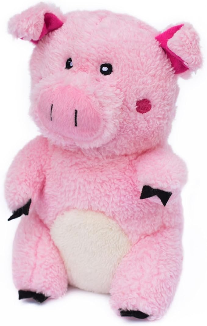 ZippyPaws - Cheeky Chumz Super Soft Squeaker Plush Dog Toy with Unique Sound - Pig