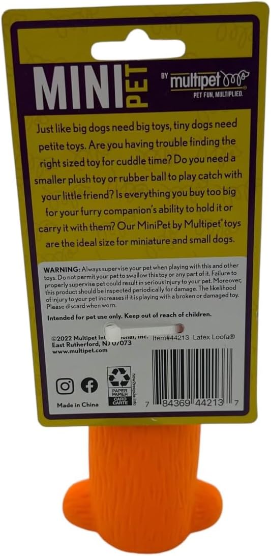 Multipet Mini Latex Loofa Dog Toy, X-Small