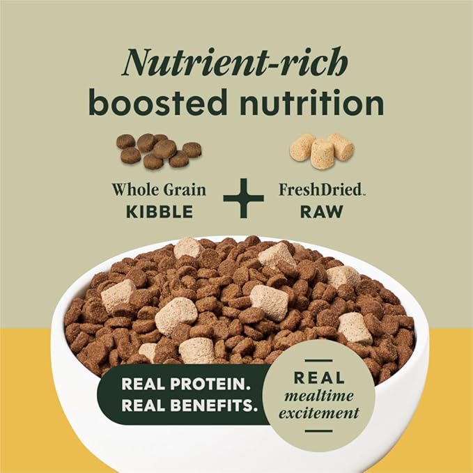Instinct RawBoost, Natural Dry Dog Food with Freeze-Dried Pieces, Whole Grain Recipe - Real Chicken & Brown Rice, 3.5 lb. Bag
