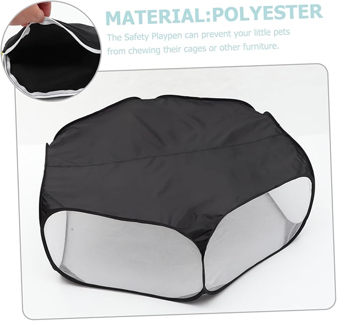 Multi-Function Foldable Pet Playpen Hexagonal Durable Tent for Small Animals Breathable Polyester Design for Indoor Outdoor Use for Dogs Cats Bunnies and More
