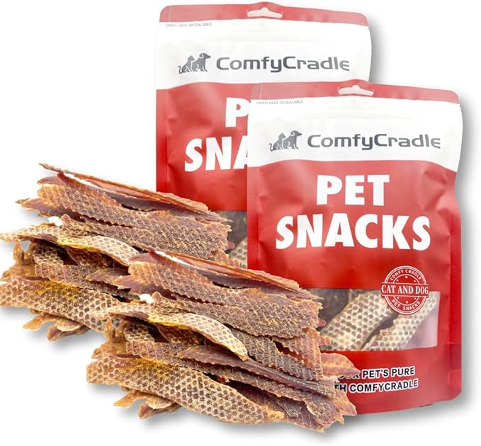 Air-Dried Duck Jerky Dog Treats, Novel Protein & Grain-Free Tender Snacks, All Natural Single Ingredient Training Reward for Sensitive Dogs, 5.29 Ounce (2 Pack x 5.29 Ounce,Chicken)