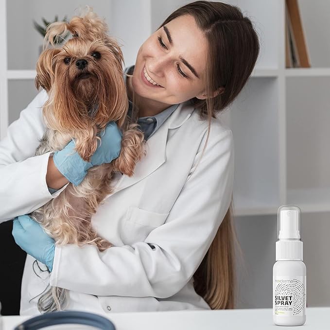 NEXDERMA Pet Wound Care with Colloidal Silver Medicated Itch Relief Hot Spot Spray for Dogs & Cats | First Aid Skin, Vet Formulated, All Natural Pain Free Formula - 25ml
