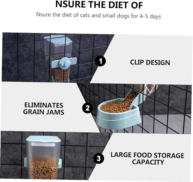 Hanging Automatic Bird Feeder and Hamster Food Dispenser Multi-Function Small Pet Feeder with Waterer for Outdoor Bird Cages and Hamster Accessories