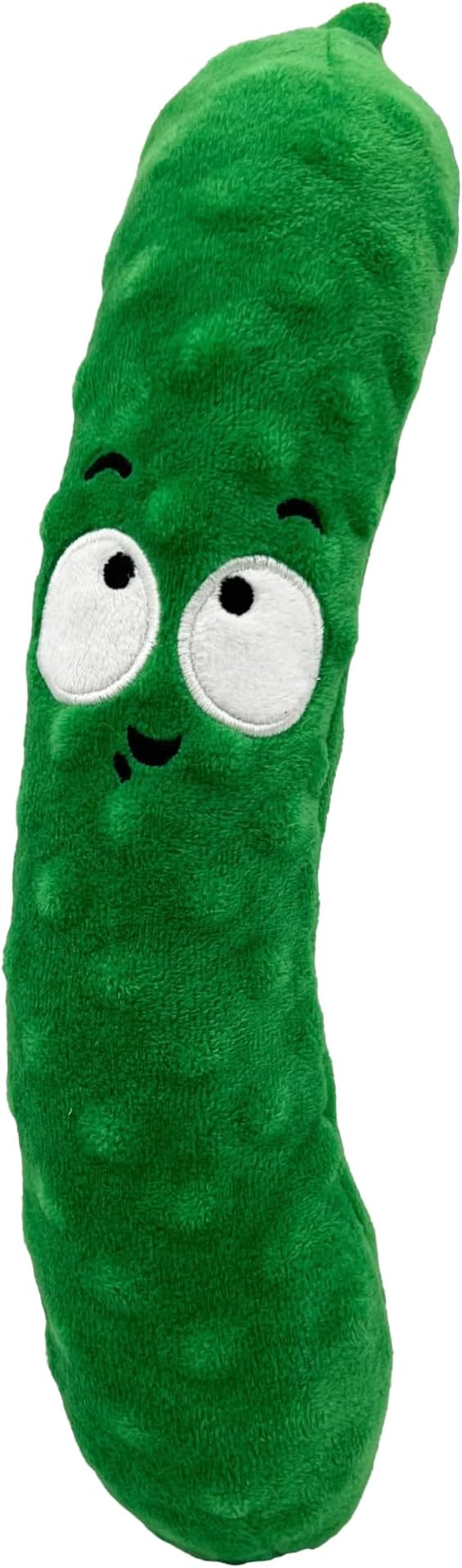 Huxley & Kent Funny Dog Toy w/Squeaker – Power Plush Squeaky Dog Toys for Small, Medium & Large Dogs – Soft Stuffed Animal for Indoor Play & Fetch - Fetchies® Dell Pickle, Large