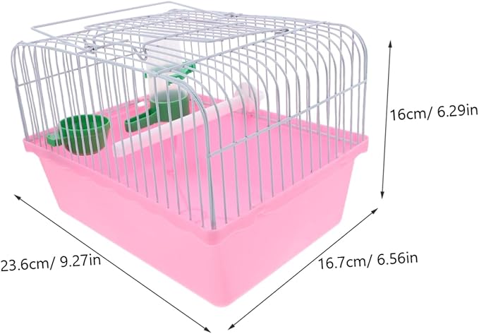 Abaodam Portable Bird Cage with Food Box and Water Dispenser Lightweight Travel Carrier for Birds Spacious Design for Comfortable Travel and Easy Maintenance