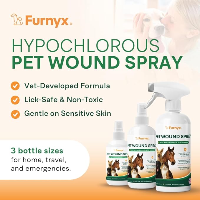 Sting-Free Wound & Skin Care Spray for Dogs, Cats & Pets | Vet-Grade Repair Mist for Cuts, Hot Spots, Rashes, Burns & Itch Relief | Non-Toxic, No Alcohol, Lick-Safe, No Residue (4 fl oz)
