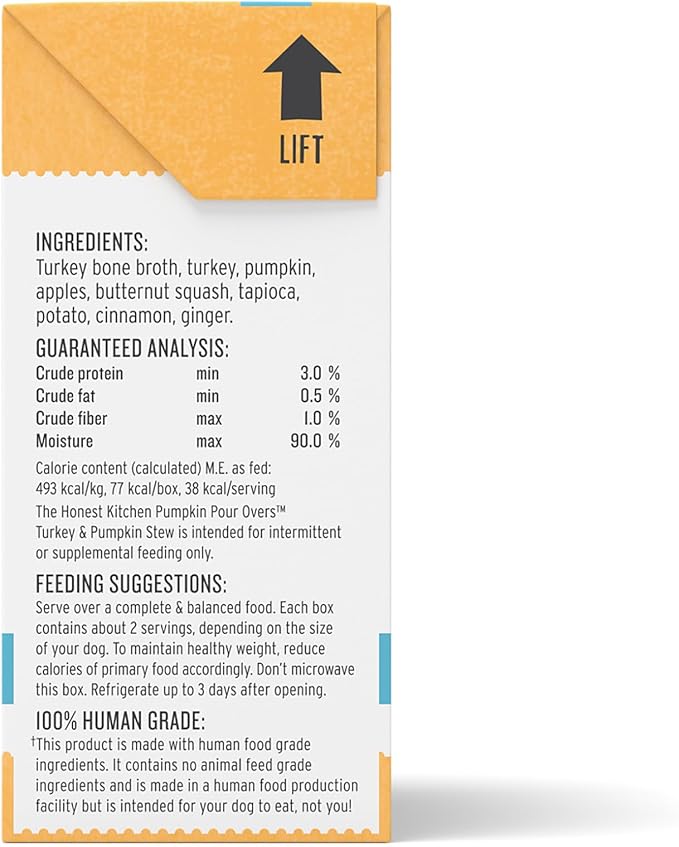 The Honest Kitchen Bone Broth POUR OVERS Wet Toppers for Dogs (12 Pack), 5.5 oz - Beef Stew