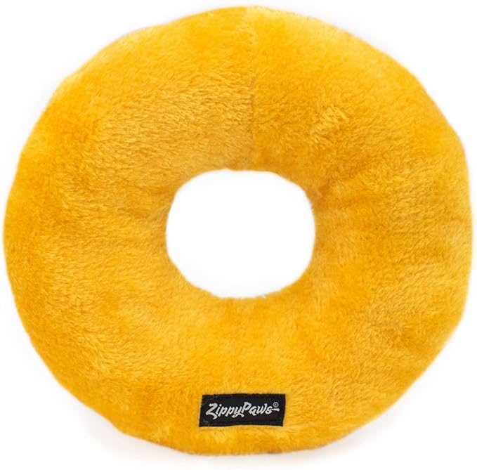 ZippyPaws Americana Jumbo Donutz - Summer Donut Dog Toy with No Stuffing for Girl & Boy Dogs, Squeaky Dog Toy Gifts for Dog Dads, (ZP1024)