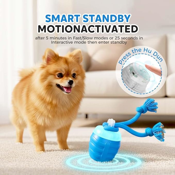 Interactive Dog Toys, New Motion Activated Cat Balls with 360° Smart Automatic Rolling Moving, Fun Boredom Relief for Cats and Dogs Indoor Play (red)