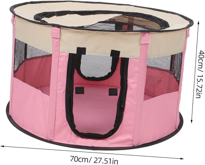 Toyvian Pet Playpen for Small Dogs Cats Portable Indoor Outdoor Playpen with Enclosed Design for Breeding Nurturing Multi Function Animal Tent