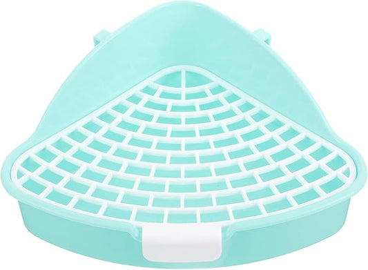Sosoport Pet Potty Trainer Litter Box Mat for Small Animals Corner Cat Dog Rabbit Guinea Pig Indoor Potty Training Aid