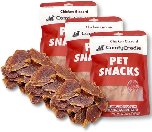 All-Natural Chicken Gizzards for Dogs, A Nutrient-Dense and High-Protein Single Ingredient Treat for All Breeds, Grain-Free,2.65 Pound
