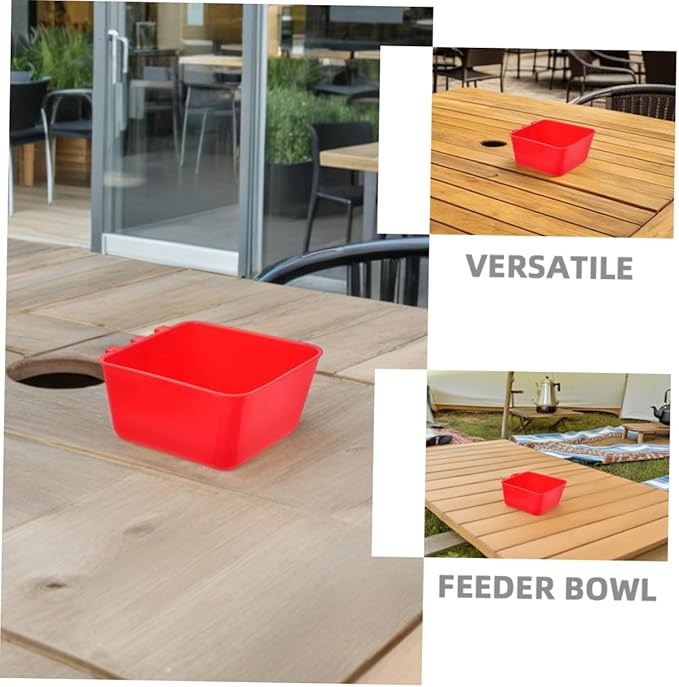 GANAZONO 6pcs Pet Feeding Water Bowl Bird Rabbit Feeder Cups Hanging Bowl for Cage and Kennel