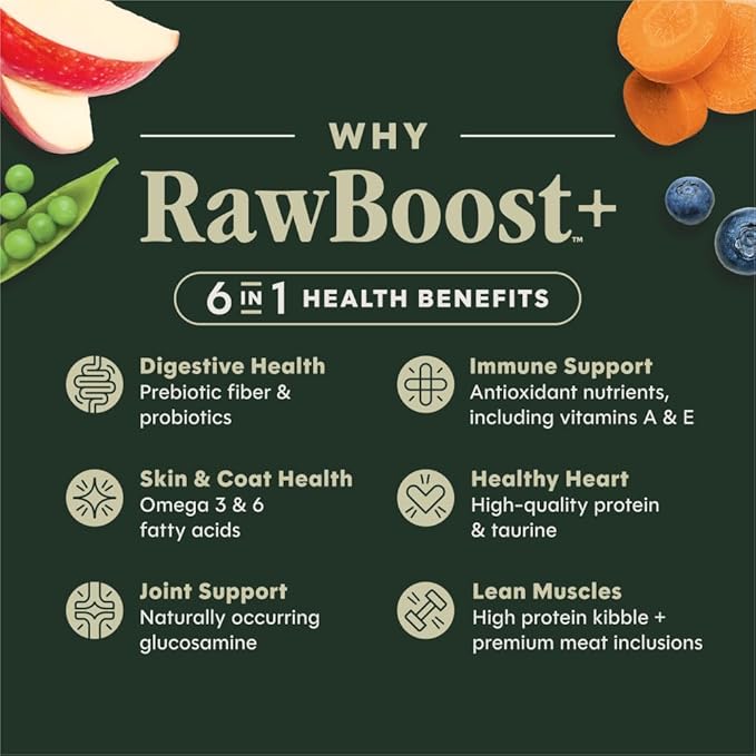 Instinct RawBoost, Natural Dry Dog Food with Freeze-Dried Pieces, High Protein, Grain-Free Recipe - Real Salmon, 19 lb. Bag