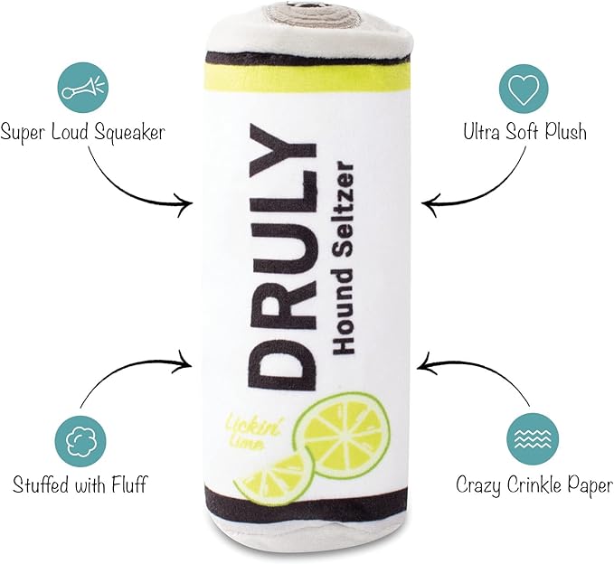 Fringe Studio Plush Dog Toy, DRULY Lickin' Lime (289713)