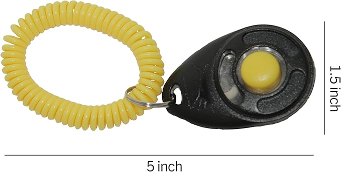 StarMark Black and Yellow Training Clicker with Yellow Wristband