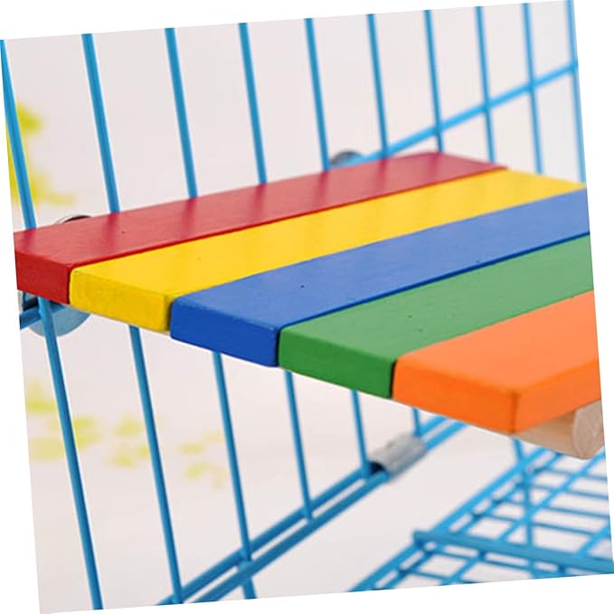 LIOOBO Decorative Wooden Climbing Toy Exercise and Decor for Hamsters Squirrels and Birds Cage