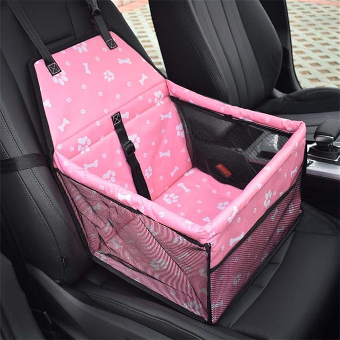 Myuilor Pet Dog Car Booster Seat Carrier,Portable Foldable Carrier with Seat Belt for Dog Cat up to 30lbs …