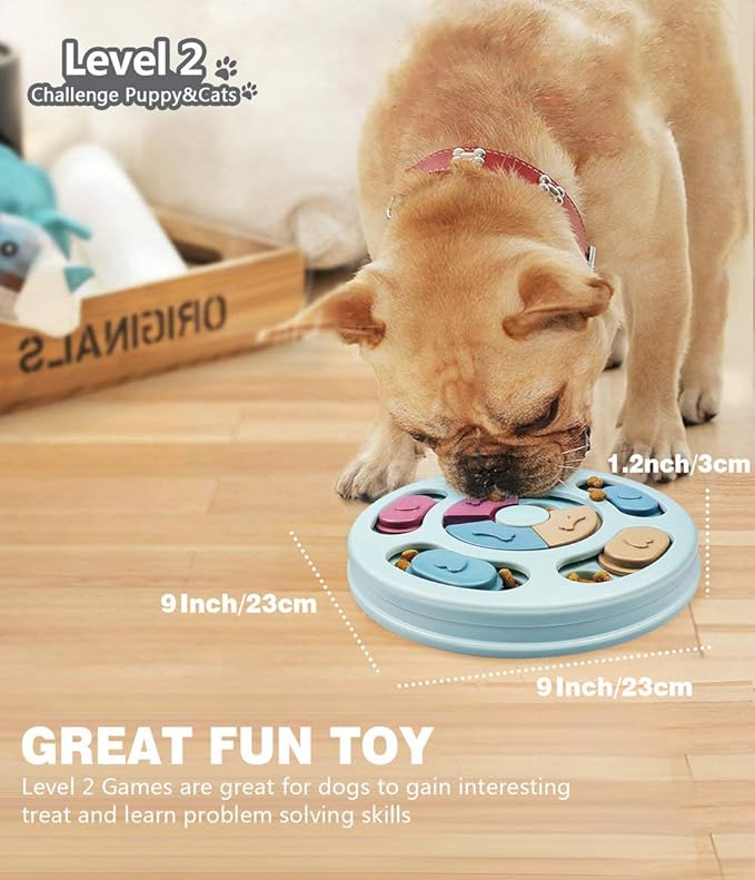 Joansan Dog Puzzle Toys, Interactive Dogs Game, Pets Enrichment Toys for Puppy Mentally Stimulating Feeding Dispenser Dog Treat Puzzle Feeder for Small,Medium and & Large Dogs Brain Training