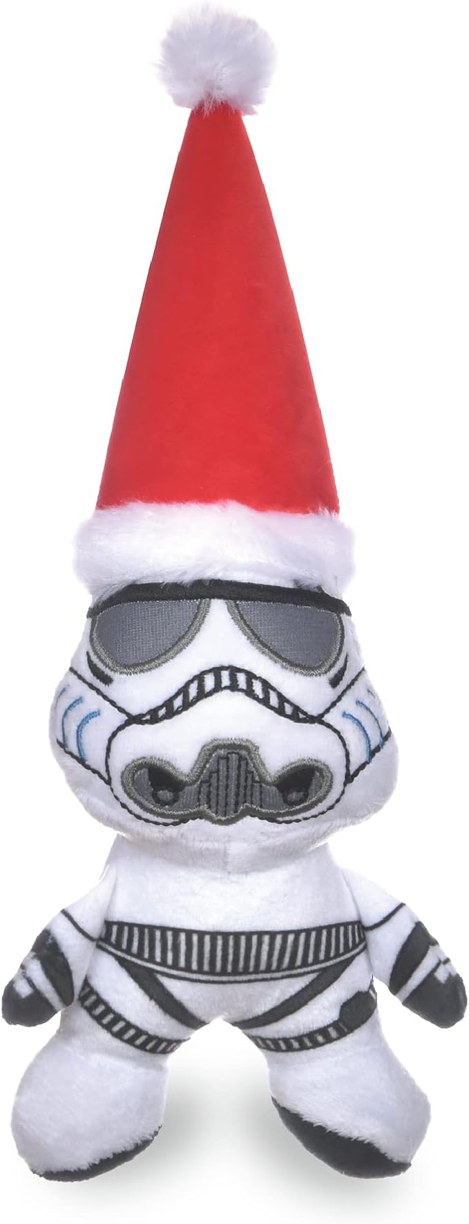 STAR WARS Dog Toy Storm Trooper Toy for Holidays | Santa Storm Trooper Dog Squeaky Toy Dog Chew Toy | Holiday Dog Toy Plush Toys | 6 Inch Small Dog Toy, (FF19330)