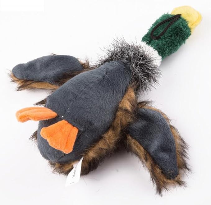 2 Pcs Pet Dog Toy Puppy Dog Chew Toy with Cartoon Plush Squeaking Duck Style for Small Medium Dog or Cat