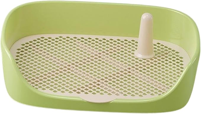 Litter Tray Pet Kitten Toilet Training Potty Pet Litter Pan Portable Design Anti Splashing Function Suitable for Small Animal Indoor Outdoor, Green 48x37x13cm