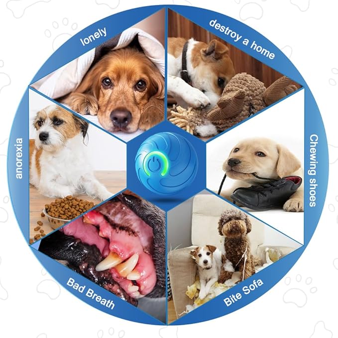 hoehew Vibrating Dog Ball, 2025 New Moving Dog Ball, Upgraded Interactive Dog Ball, Automatic Bouncing Ball Toy for Pet, Shaky Ball Toy for Small Dogs and Cats (a-2pc)
