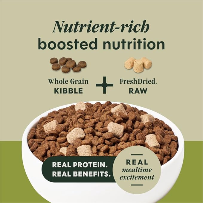Instinct RawBoost, Natural Dry Dog Food with Freeze-Dried Pieces, Whole Grain Recipe - Real Lamb & Oatmeal, 20 lb. Bag