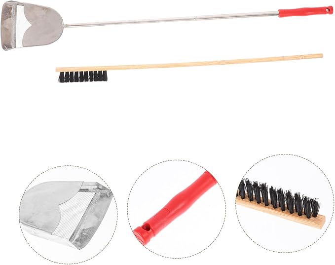 POPETPOP 2pcs Bird Cage Cleaning Brush Set Versatile Bird Poop Cleaner and Garbage Shovel for Small Animal Cages Durable and Tools for Easy Household and Pet Cleaning