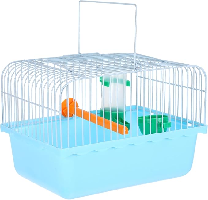 BESPORTBLE Portable Spacious Bird Carrier Cage for Parrots Lovebirds Cockatiels with Perch Food Box Waterer Lightweight Travel and Outdoor Use Random Color