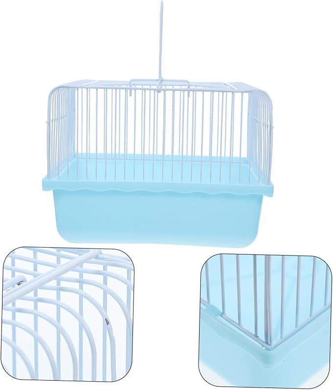 Yardwe Portable Bird Travel Carrier for Small Birds Lovebirds Parakeets Cockatiels Easy to Clean Construction Transparent Window for Travel Home Use