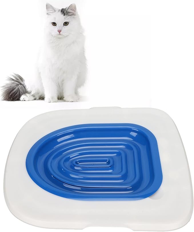 Jiawu Cat Toilet Training Kit, Cat Toilet Training System, Cat Trainer Kit System for Toilet, Teach Cat to Use Toilet, Professional Kitty Trainer Urinal Seat with Extra Tray (#1)