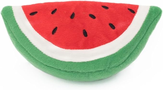 ZippyPaws - NomNomz Plush Squeaker Dog Toy For The Foodie Pup - Watermelon