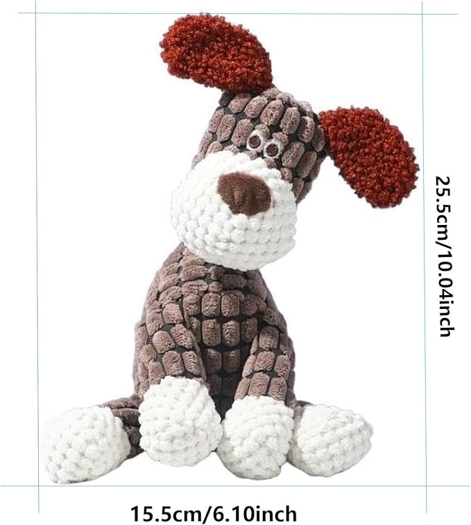 SUJEB Squeaky Chew Plush Toys for Dog Aggressive Chewers, Soft Interactive Puppy Teething Indestructible for Small Medium Large Cats Pets 6.1In