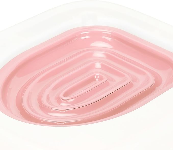 Cat Toilet Training Kit EcoFriendly Safe Toilet Trainer System for Healthier Cats with Recesses for Easy Cleaning for Cat Supplies (Pink)