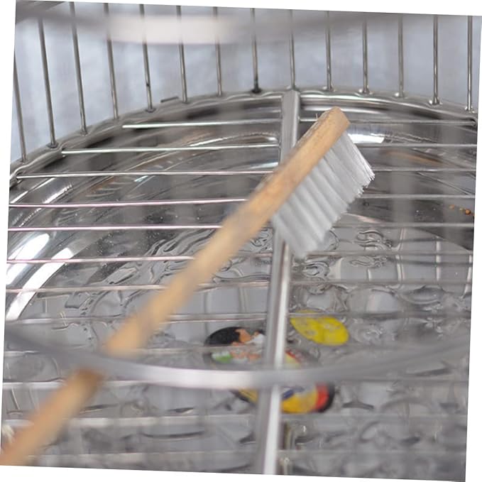 SUPVOX 1pc Bird Cage Cleaning Brush Handle Tool for Removing Bird Droppings from Cages and Easy to Store