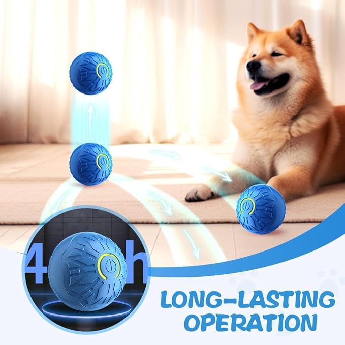 Interactive Dog Toys for Small Dogs, Dog Balls Automatic Rolling Ball for Puppy Small Medium Dogs and Cat, Self Moving Jumping Bouncing and Rotating Toy for Indoor Cats and Dogs (Orange)