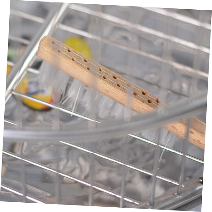 Bamboo Birdcage Brush Bird Droppings Cleaning Tool Long Handle Brush Cage Bird Supplies