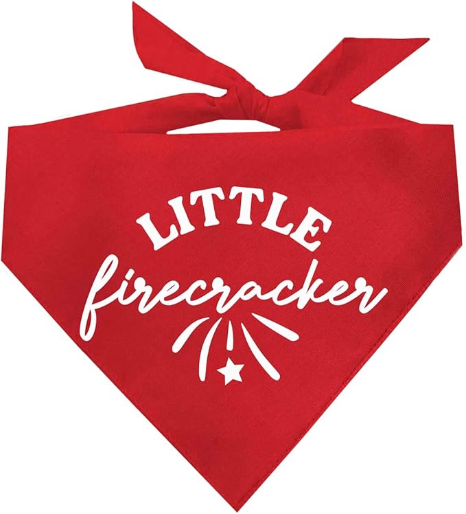 Little Firecracker Dog Bandana (Red, OS 755)