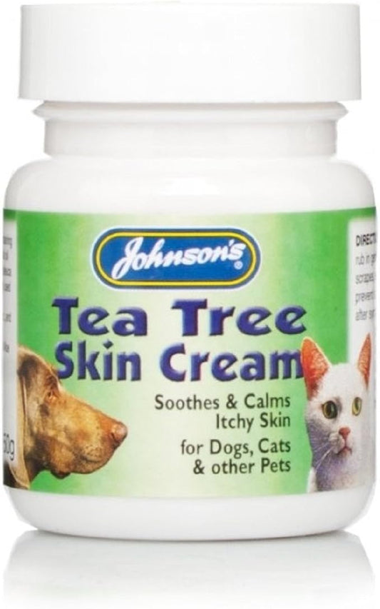 Johnsons Dog & Cat Tea Tree Antiseptic Skin Cream 50g