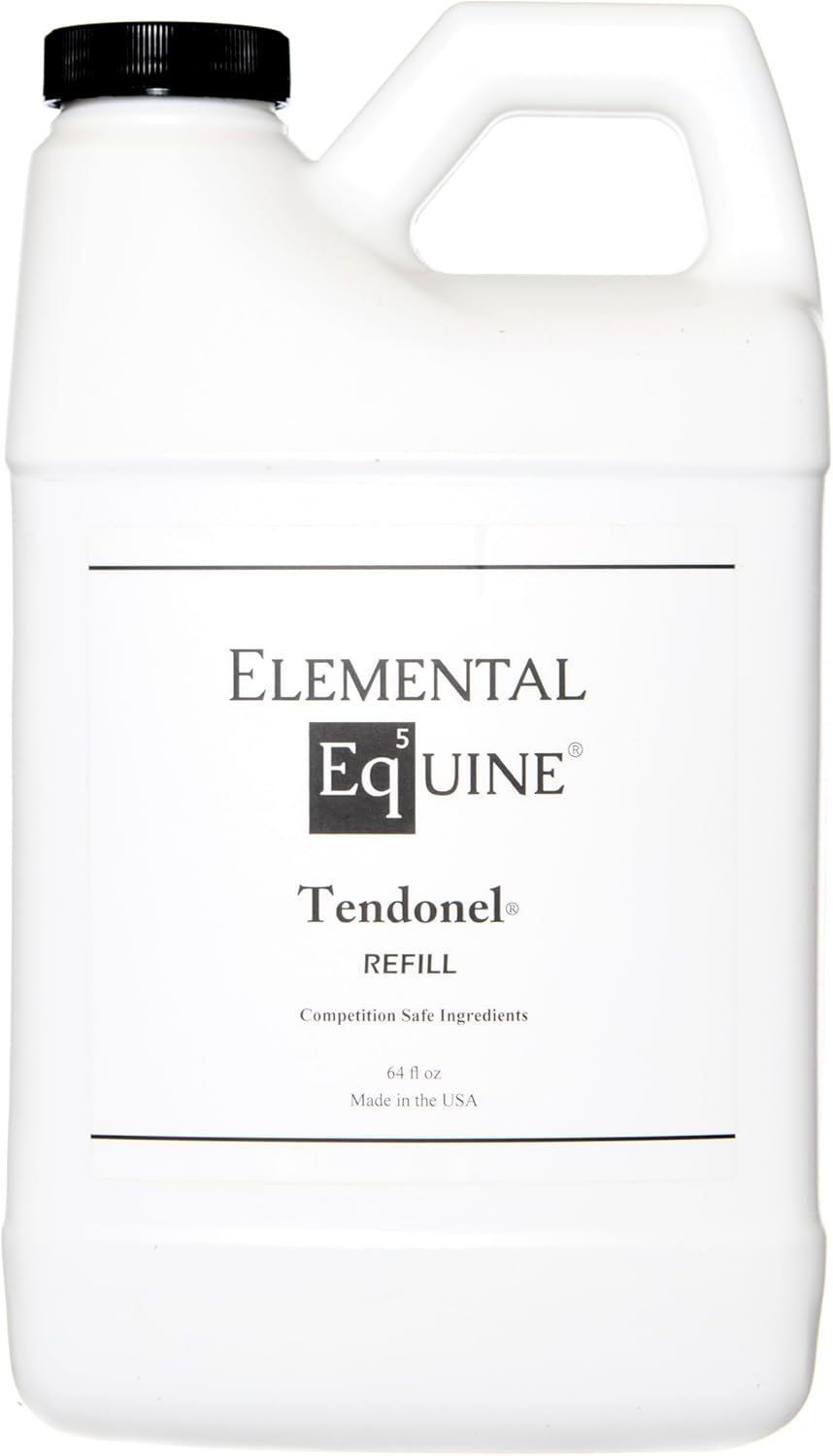 Elemental Equine Tendonel 64oz Liniment Rub for Horses - Soothe and Relax Tired Muscles While Providing Relief and Reduced Stiffness